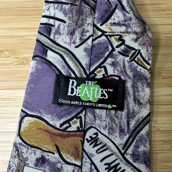 Vintage The Beatles Penny Lane Silk Neck Tie Men's 1991 Apple Corps - Picture 5 of 7